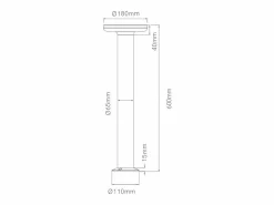Outlet Baliza LED Mac Floor XL 4000K - 12W IP65 60cm de altura para exterior en aluminio - Downlight - Beneito & Faure Iluminación Exterior