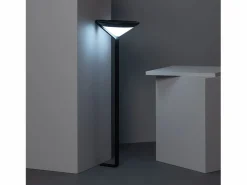 Ledkia Baliza Solar Exterior LED Superficie Pie 80cm con Detector de Movimiento Yuma Big 5000K Blanco Frío