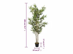 New Bambú artificial 1380 hojas 200 cm Verde