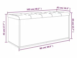 Hot Banco almacenaje madera ingeniería hormigón 102x42x45 cm Banco Y Pie De Cama|Banco Y Pie De Cama