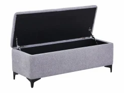 New Vente-unique Banco baúl de tela en color - SABILO Gris