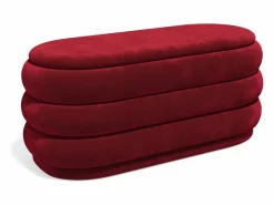 Clearance Banco baúl de terciopelo color burdeos - ECAMBI Colección Rouge Passion|Baúl Y Arcón