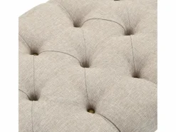 Hot Banco con almacenaje Madera maciza y tela 103 x 51 x 44 cm Crema
