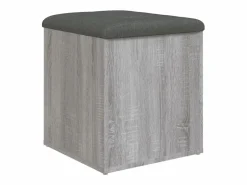 Best Banco con almacenaje madera ingeniería Sonoma 42x42x45 cm ES575106 Gris
