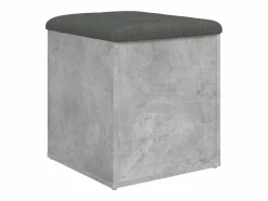 Banco con almacenaje madera ingeniería hormigón 42x42x45cm ES994912