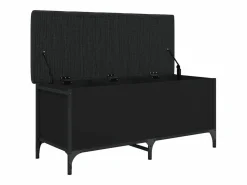 Online vidaxl Banco con almacenaje madera de ingeniería 102x42x45 cm Negro