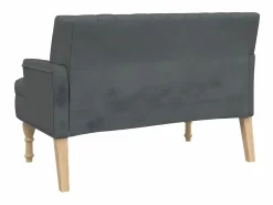 Banco con cojines tela oscuro 113x64,5x75,5 cm ES24686
