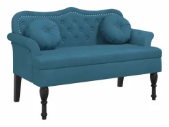 New Banco con cojines terciopelo 120,5x65x75 cm Banco Y Pie De Cama|Banco Y Pie De Cama