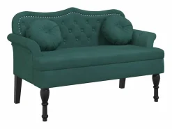 Hot vidaxl Banco con cojines Terciopelo Oscuro 120,5x65x75 cm Verde