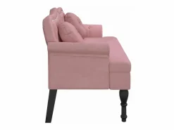 New vidaxl Banco con cojines terciopelo 120,5x65x75 cm Rosa