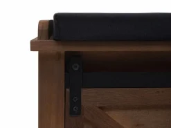 MCW Banco con compartimentos de almacenamiento -H53, marrón