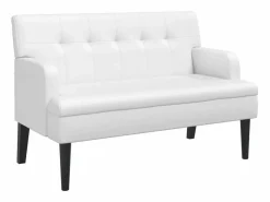 vidaxl Banco con respaldo cuero sintético 112x65,5x75 cm