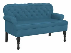 vidaxl Banco con respaldo terciopelo 119,5x64,5x75 cm