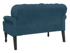 vidaxl Banco con respaldo terciopelo 119,5x64,5x75 cm