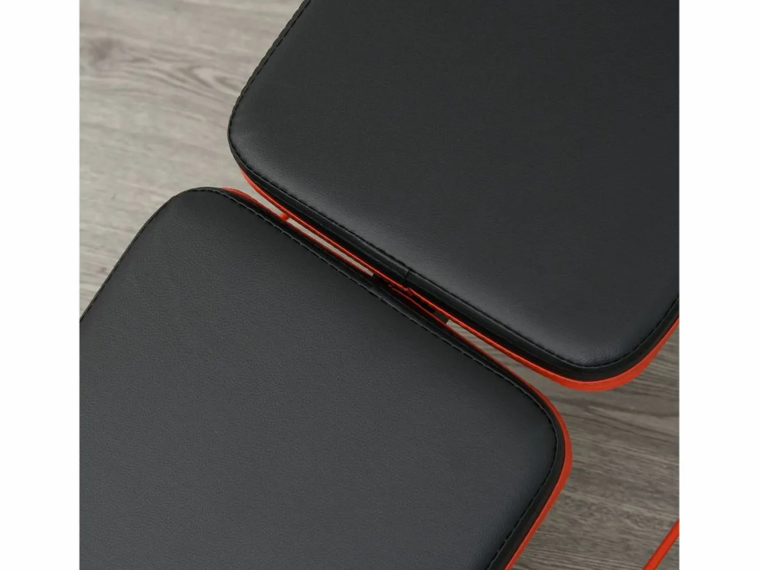 Banco de abdominales ajustable y plegable, multifuncional con cuerdas, de acero, y rojo (137 x 51 x 66 cm)