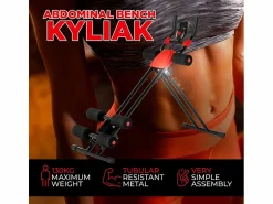 Leonardo Banco de abdominales multifunción fitness en casa plegable Kyliak
