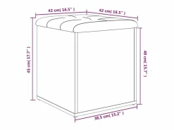 Clearance Banco de almacenaje 42x42x45 cm madera de ingeniería Banco Y Pie De Cama|Banco Y Pie De Cama