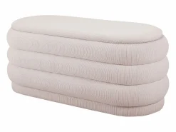 Hot Vente-unique Banco de almacenaje de pana color - ECAMBI Crema