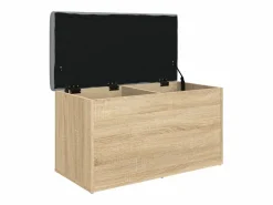 Banco de almacenaje roble Sonoma 82x42x45 cm madera de ingeniería Banco Y Pie De Cama|Banco Y Pie De Cama