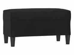 vidaxl Banco de cuero sintético 70x35x41 cm Negro