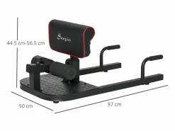 Discount Banco de entrenamiento 3 en 1 ajustable de acero para sentadillas, abdominales y flexiones (50 x 97 x 56,5-98 cm) Negro