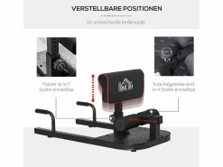 Discount Banco de entrenamiento 3 en 1 ajustable de acero para sentadillas, abdominales y flexiones (50 x 97 x 56,5-98 cm) Negro