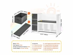 Banco de Lectura SucceBuy para Niños con Almacenamiento y Cojín - Seguridad, Confort y Estilo