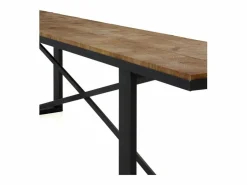 Banco de madera con formas de bloques