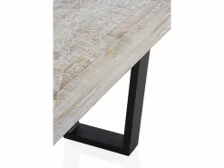 Online Banco de madera de mango en color patinado Blanco
