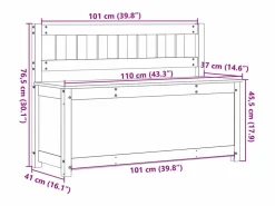 Discount Banco de madera maciza de pino 110x41x76,5 cm Banco Y Pie De Cama|Banco Y Pie De Cama