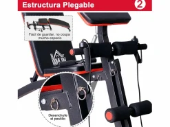 Discount Banco de mancuerna negro 54x160x106 cm Aparato De Musculación