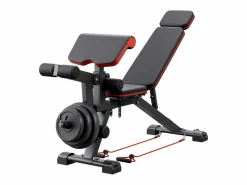 Outlet Banco de Pesas, SucceBuy Banco de Abdominales Ajustable para el Hogar Negro