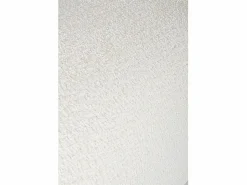 Hot Banco de tela blanca efecto bouclé y patas de madera de caucho - DAYLA Blanco