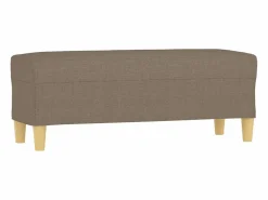 Best vidaxl Banco de tela gris taupe 100x35x41 cm Topo