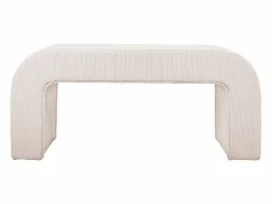 Clearance Banco de terciopelo de canalé con un color - CALVELO Banco Y Pie De Cama|Banco Y Pie De Cama