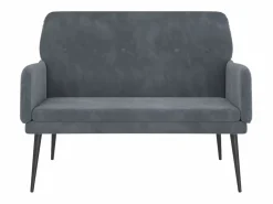 Clearance Banco de terciopelo oscuro 108x79x79 cm ES383957 Banco Y Pie De Cama|Banco Y Pie De Cama