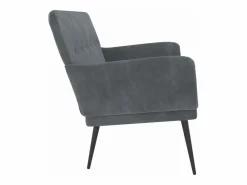 Clearance Banco de terciopelo oscuro 108x79x79 cm ES383957 Banco Y Pie De Cama|Banco Y Pie De Cama