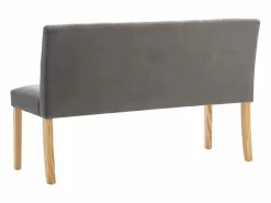 Hot Banco de terciopelo 140 cm ES292587 Gris
