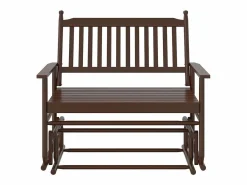 vidaxl Banco deslizante madera maciza de álamo marrón 118x70x104,5 cm