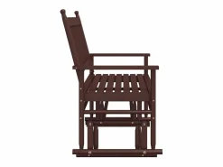 vidaxl Banco deslizante madera maciza de álamo marrón 118x70x104,5 cm