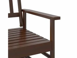 vidaxl Banco deslizante madera maciza de álamo marrón 118x70x104,5 cm