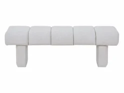 Outlet Vente-unique Banco en tela texturizada en color - NUBELO Beige
