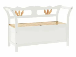 Online vidaxl Banco madera maciza abeto blanco 107x45x75,5 cm Color natural claro / Blanco