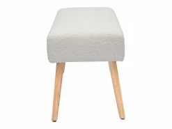 Discount Banco nórdico capitoné de borreguillo y madera clara 96 cm GUESTA Banco Y Pie De Cama|Banco Y Pie De Cama