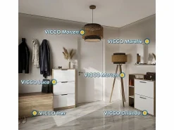 Vicco Banco para zapatos 80x39x45 iker