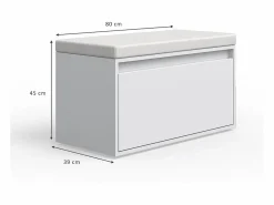 Vicco Banco para zapatos 80x39x45 iker