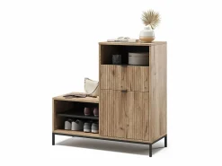 Vicco Banco para zapatos roble vikingo 100x40x98.5 eliza