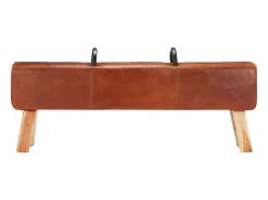 Discount Banco Turnbock vintage con asas de cuero de cabra auténtico ES810317 Banco Y Pie De Cama|Banco Y Pie De Cama