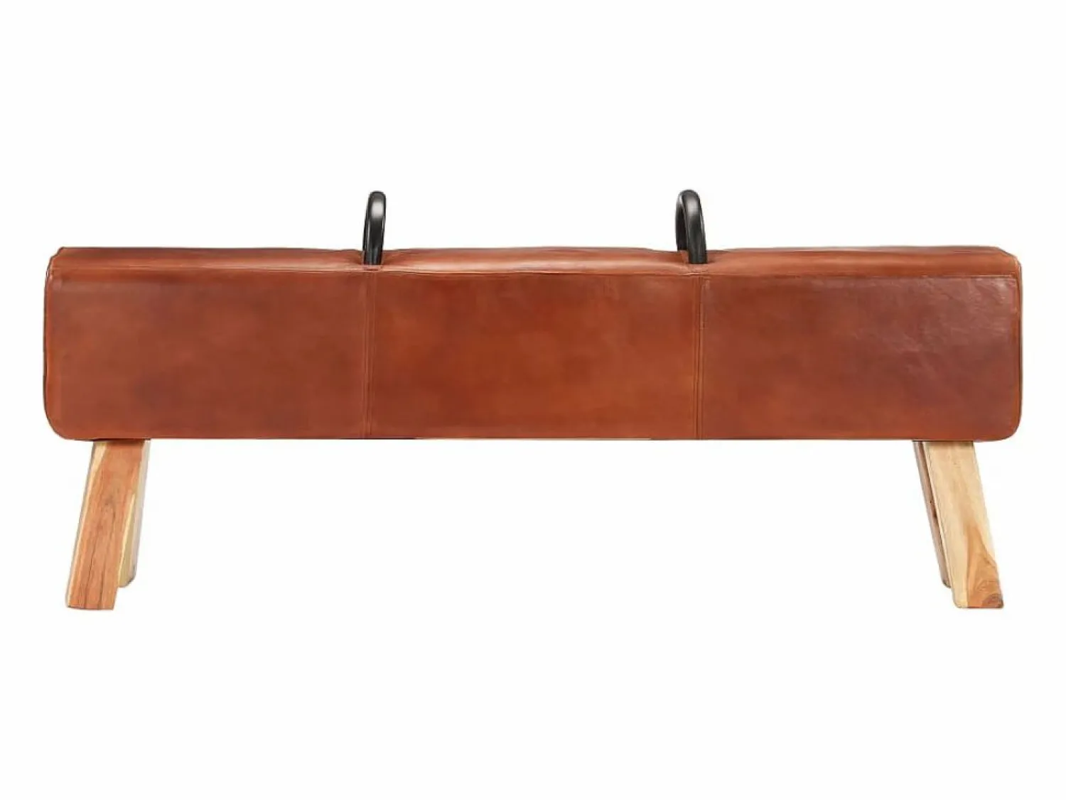 Discount Banco Turnbock vintage con asas de cuero de cabra auténtico ES810317 Banco Y Pie De Cama|Banco Y Pie De Cama