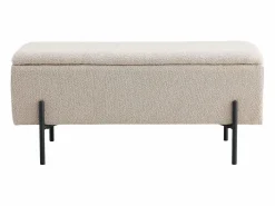 Best Banco WATFORD de 95 cm con caja de almacenaje - Tela o terciopelo-Color Banco Y Pie De Cama|Banco Y Pie De Cama